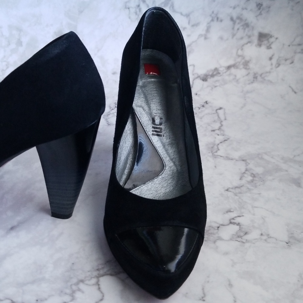 Italian original pumps heels leather suede 8